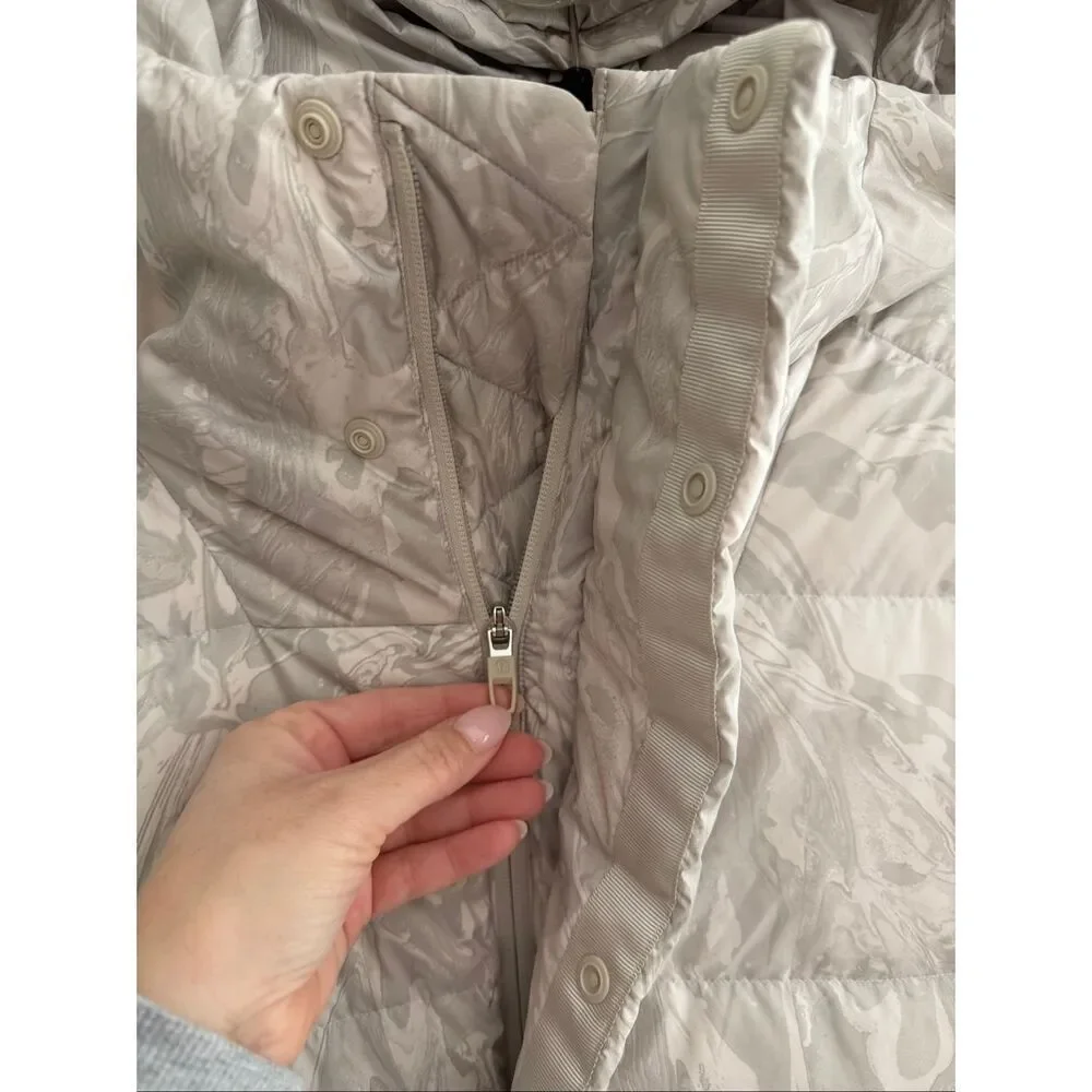 Lululemon Down Jacket Maple Metamorphosis Light Neutral Multi Men’s L Water-Repe